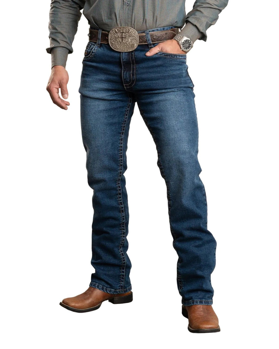 Calça Jeans Masculina Texas Farm — Wild Blue - vista frontal - RDM-P069