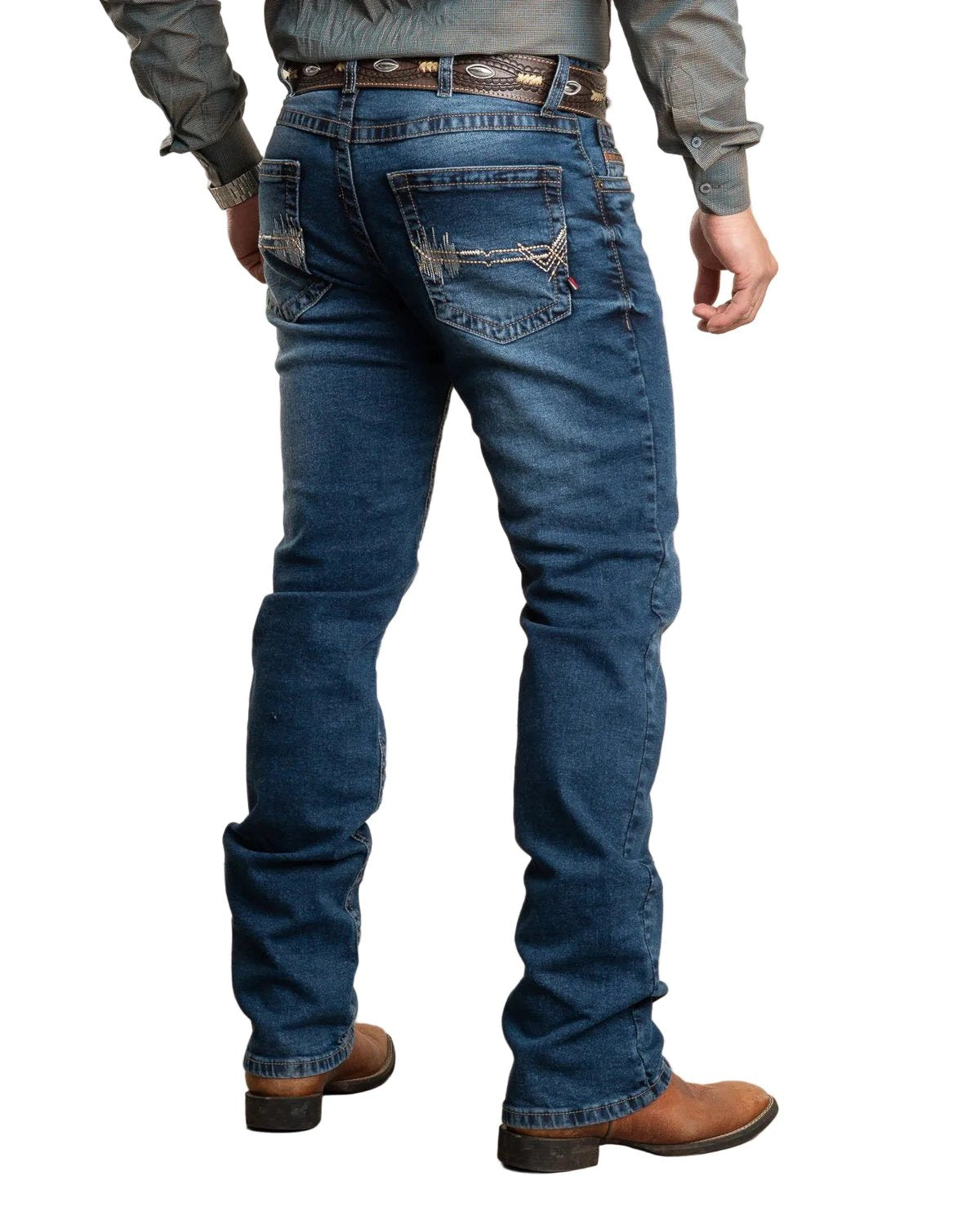 Calça Jeans Masculina Texas Farm — Wild Blue - vista traseira ou lateral - RDM-P069