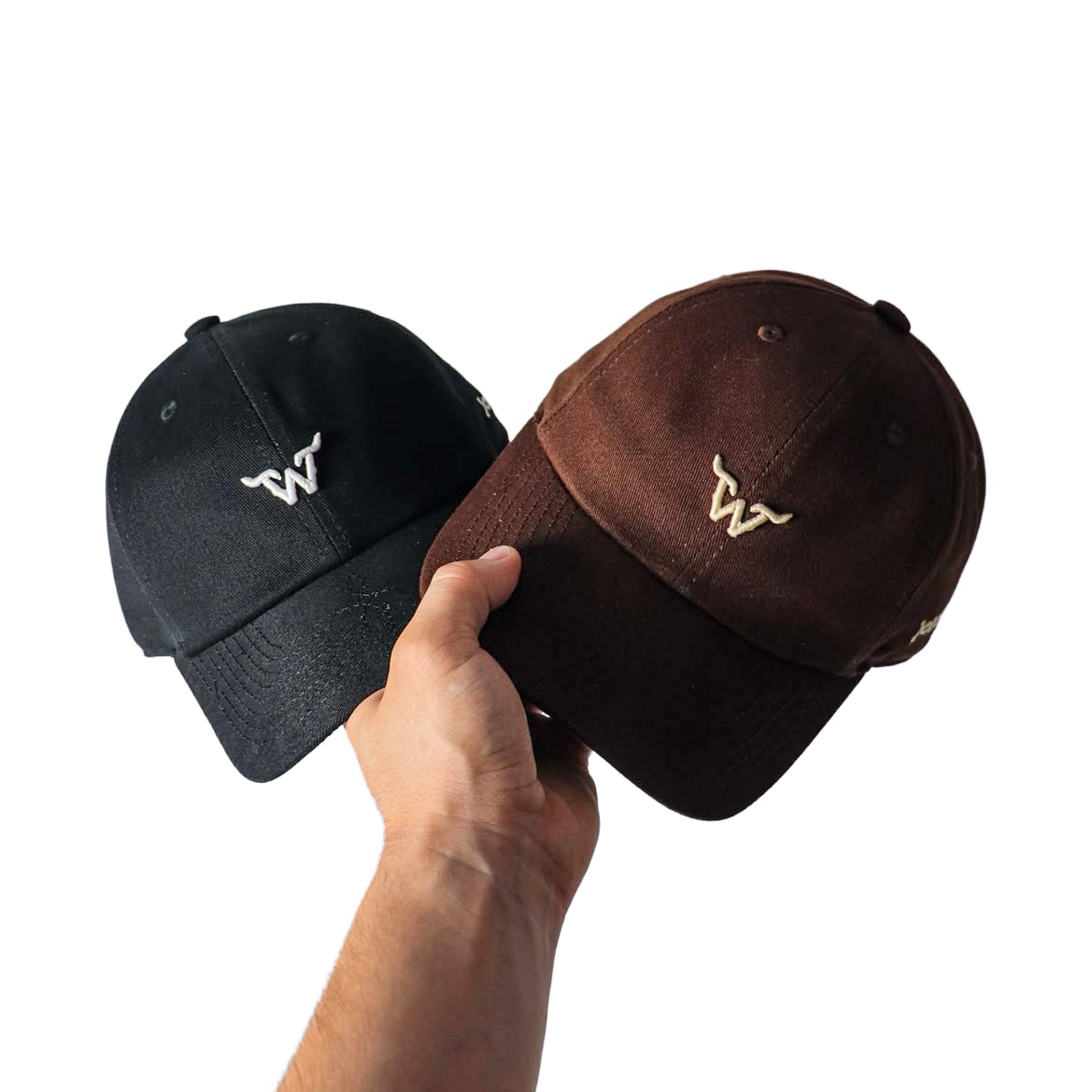 Boné West World Classic W — Marrom — foto real com comparação das cores preto e marrom