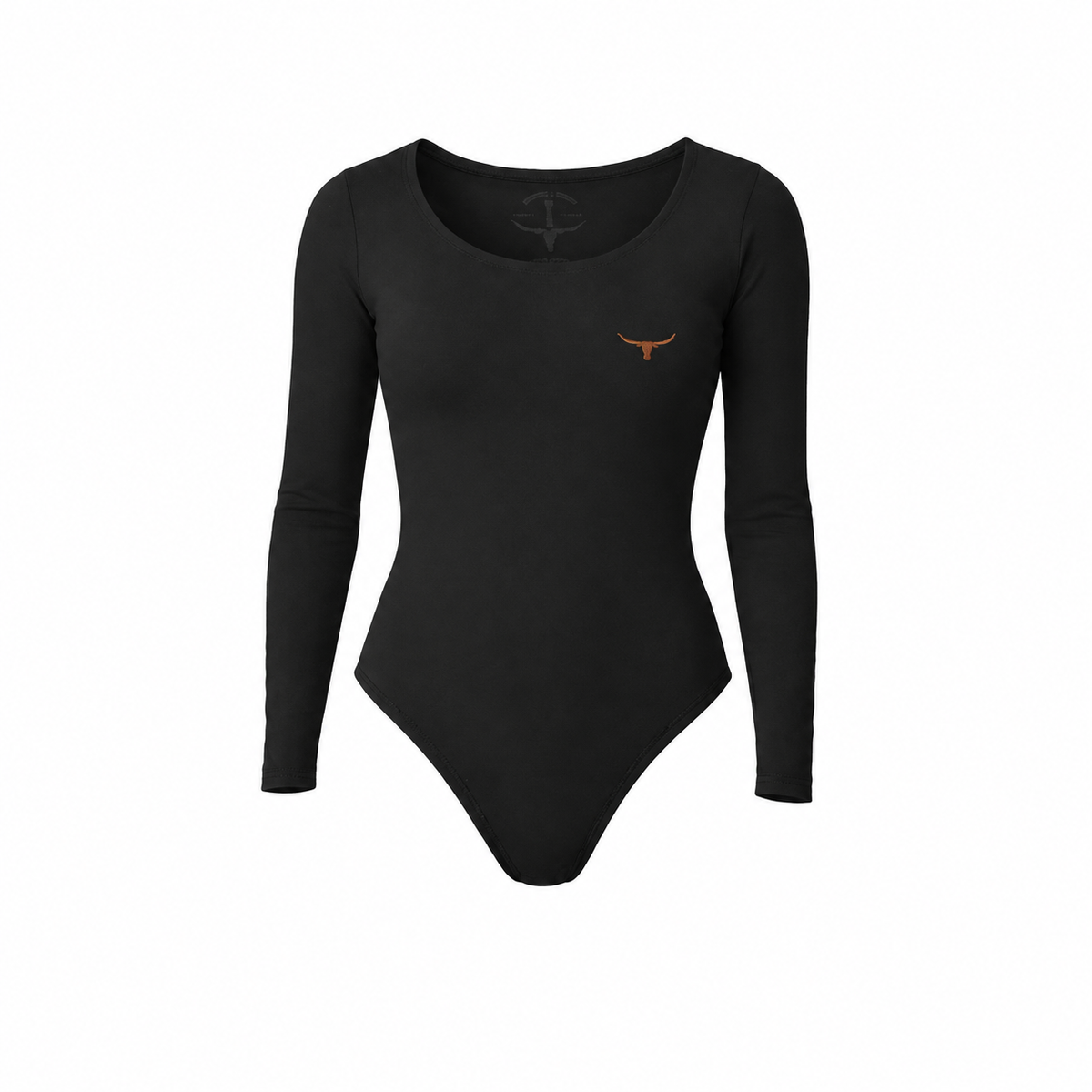Body Moiadeiros manga longa UV preto em fundo branco
