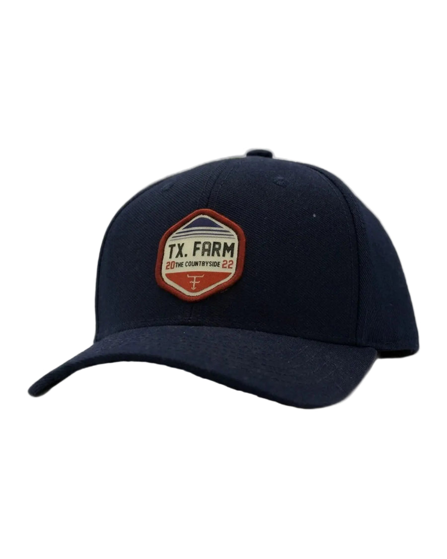 Boné Texas Farm azul marinho com patch arredondado