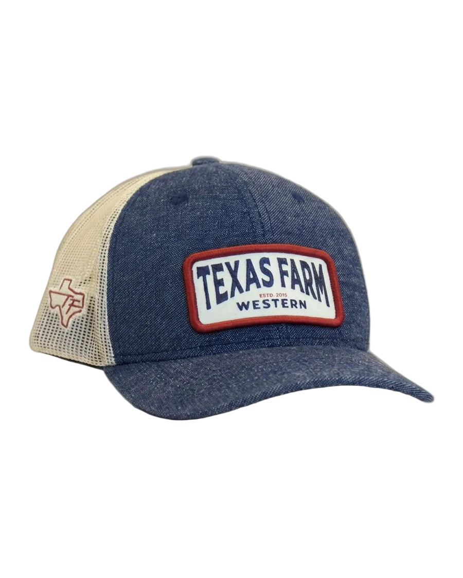 Boné Texas Farm jeans com patch bordado