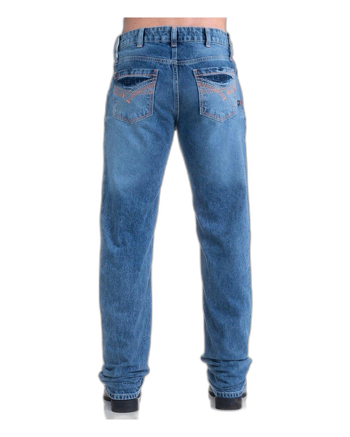 Calça Jeans Masculina Texas Farm — Stoned Laranja Neon - vista 4