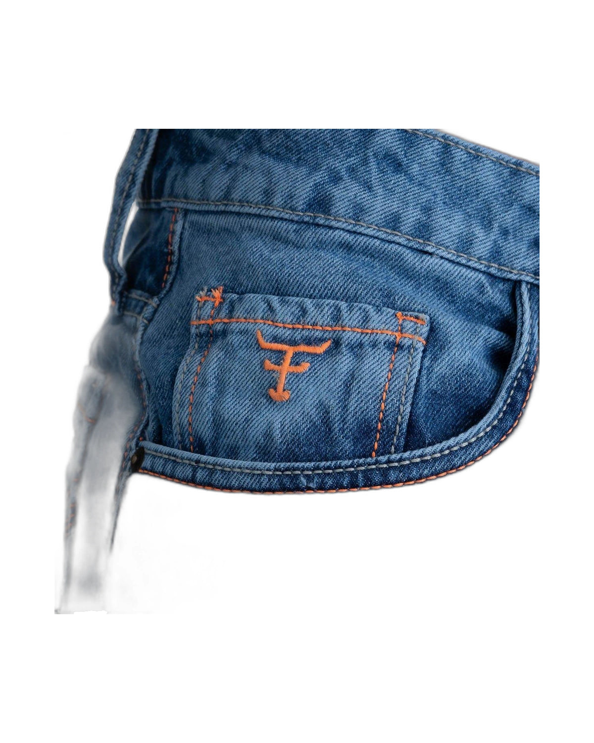 Calça Jeans Masculina Texas Farm — Stoned Laranja Neon - vista 6