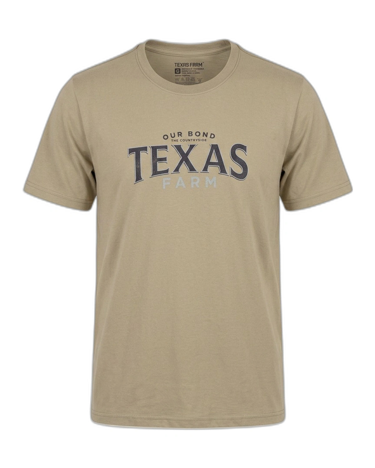 Camiseta Texas Farm — Areia Lettering - vista principal