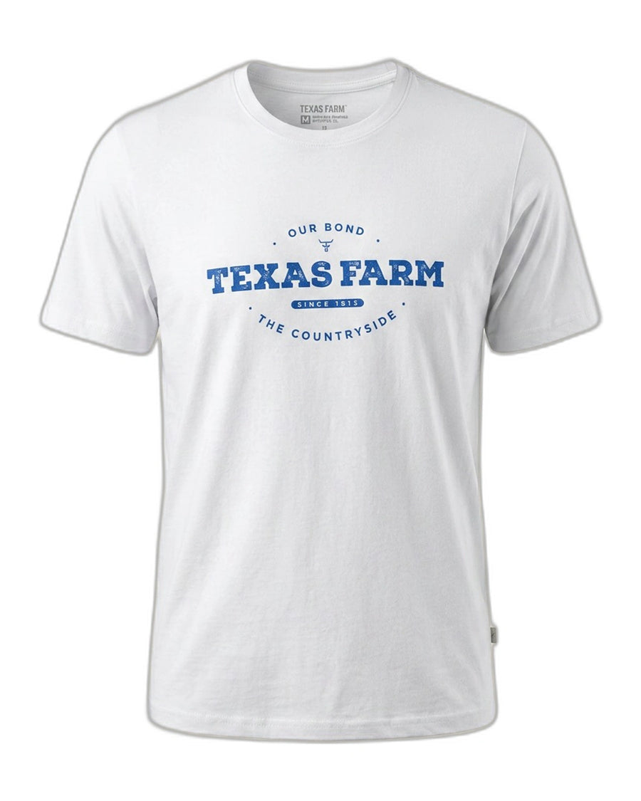 Camiseta Texas Farm — Branca Lettering - vista principal