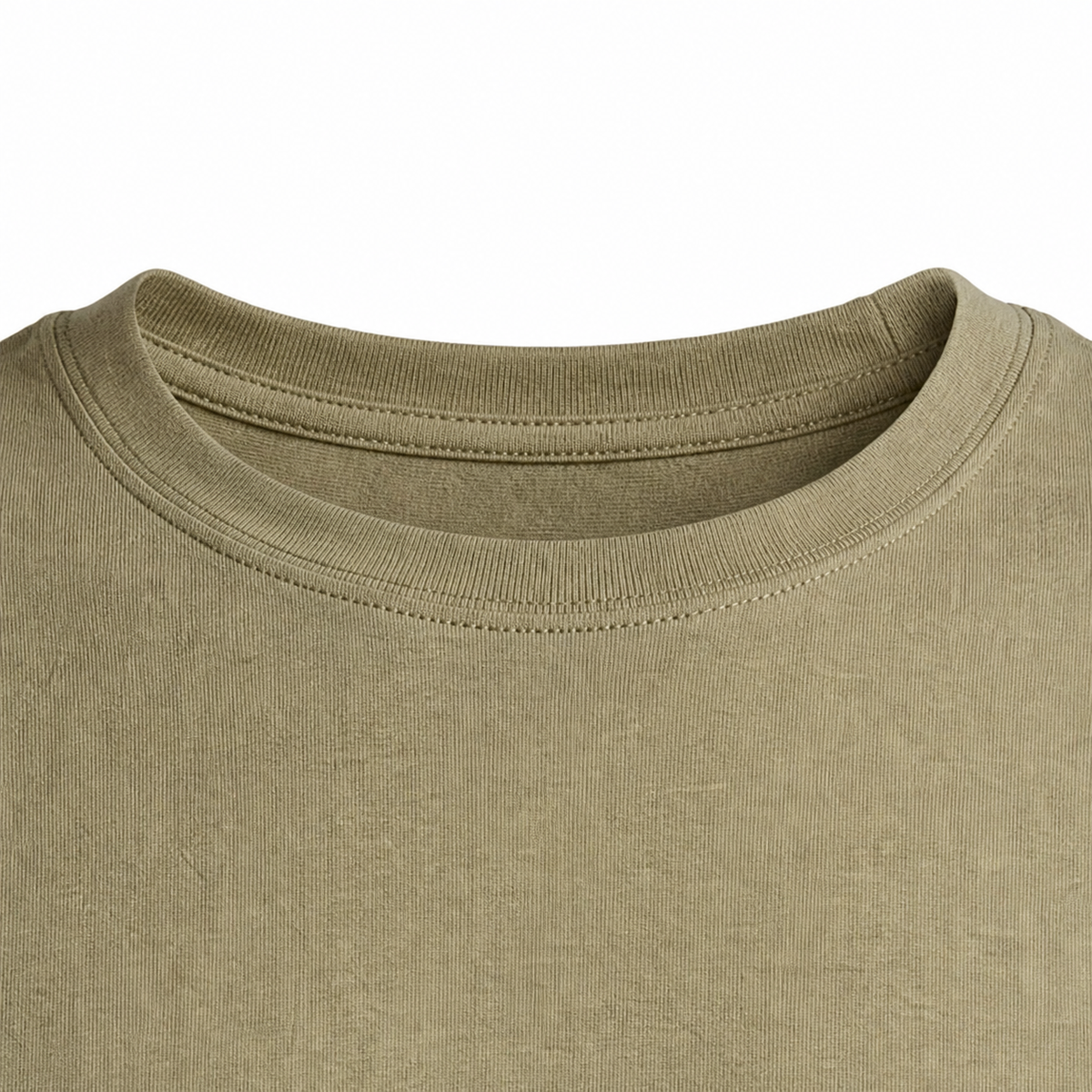 Camiseta Texas Farm oliva - detalhe da gola