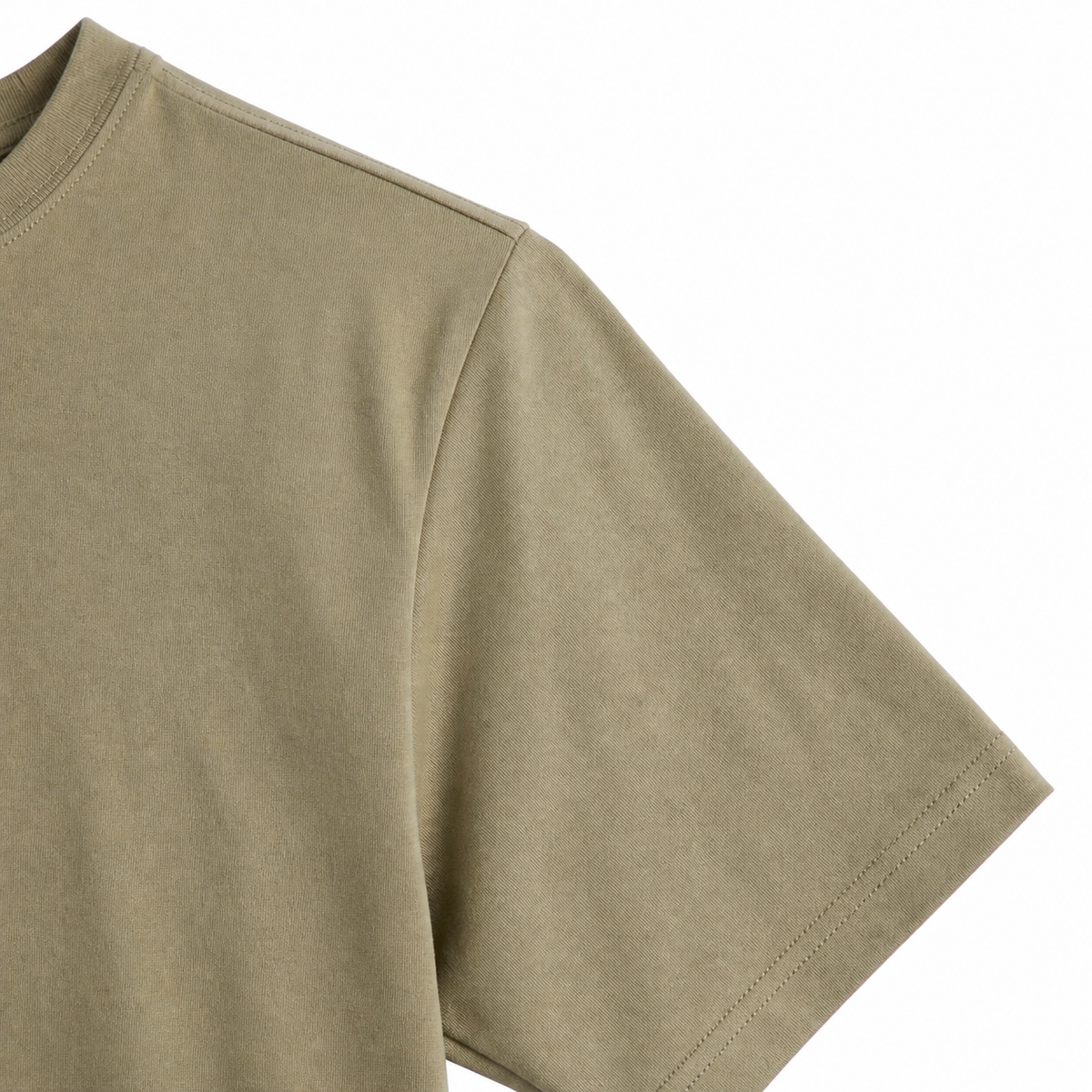 Camiseta Texas Farm oliva - detalhe do ombro