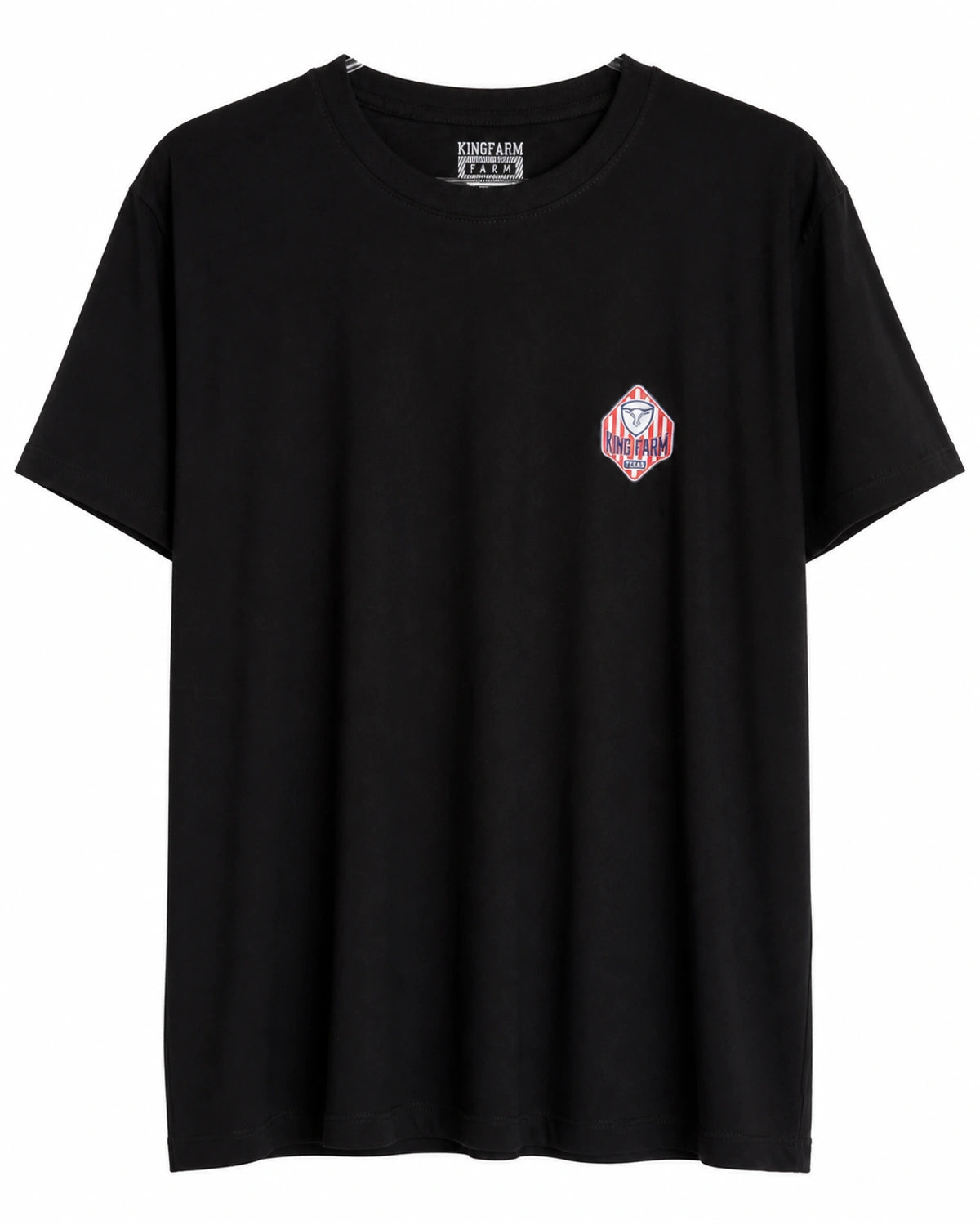 Camiseta King Farm preta com patch Texas — frente