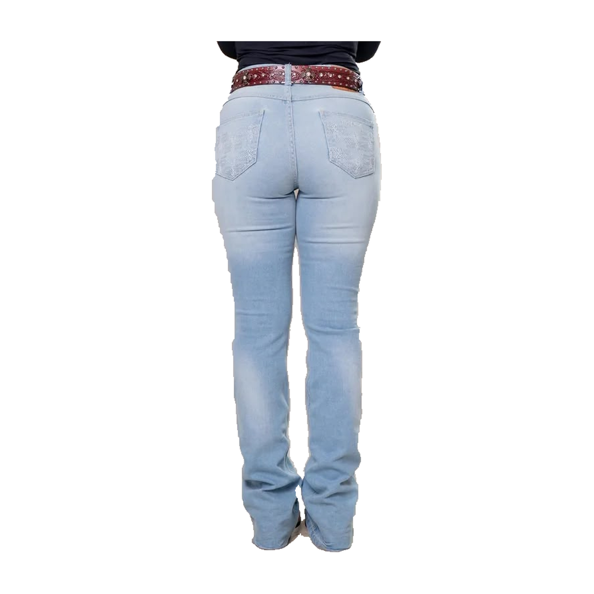 Calça Jeans Feminina Texas Farm — Western — vista costas fiel da peça