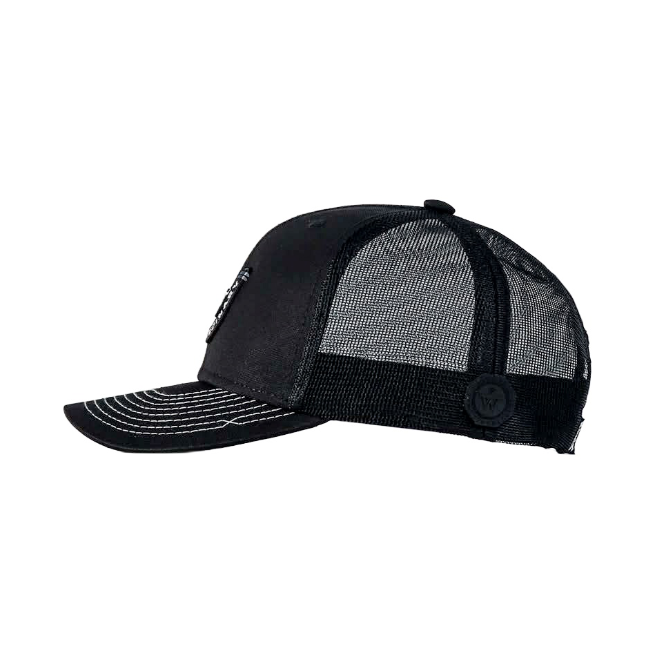 Boné West World Penacho — Preto — detalhe real do produto