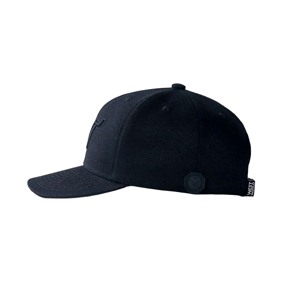 Boné West World Colorado — Preto — detalhe real do produto