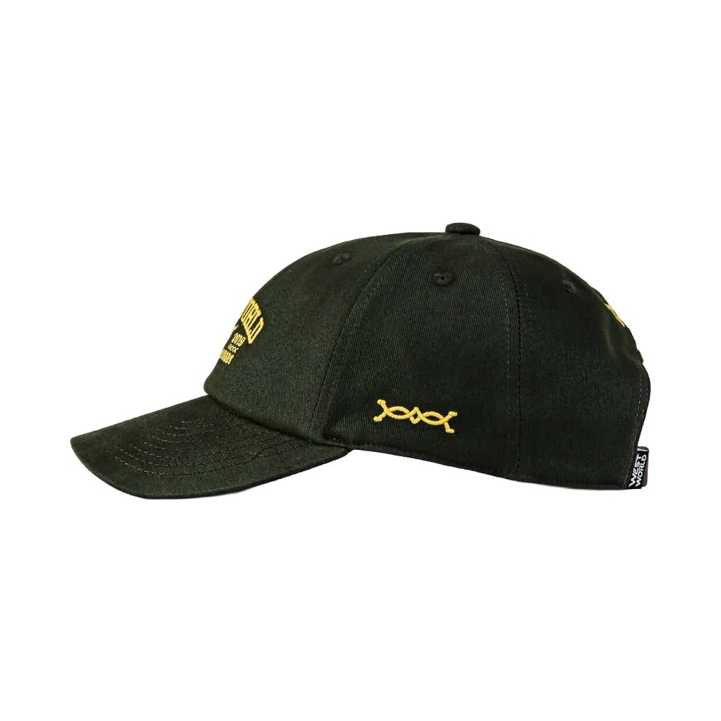 Boné West World College 2019 — Verde Militar — detalhe real do produto