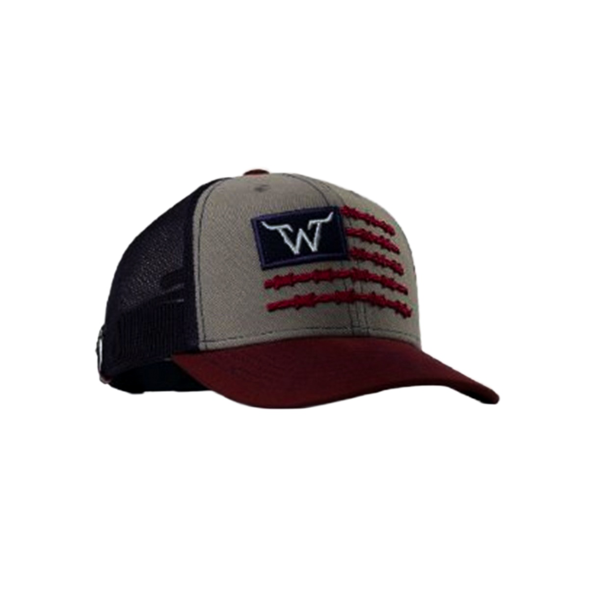 Boné West World American Flag — Bege, Marinho e Vermelho — vista principal
