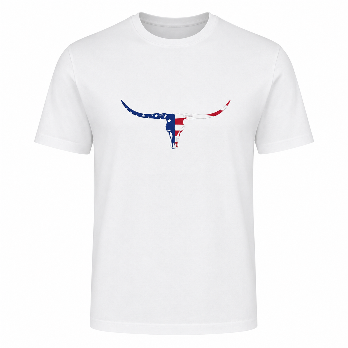 Camiseta Moiadeiros Touro Americano Branca — foto tratada