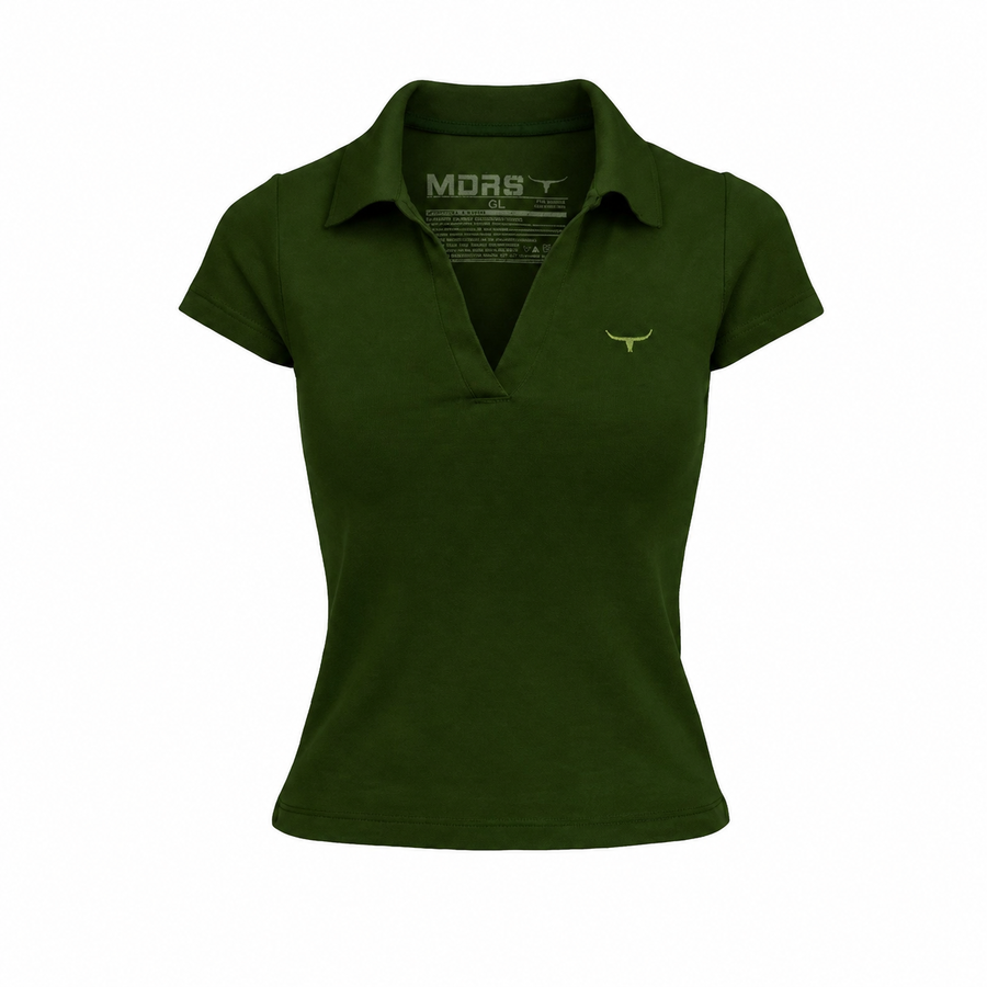 Polo Cropped Moiadeiros verde