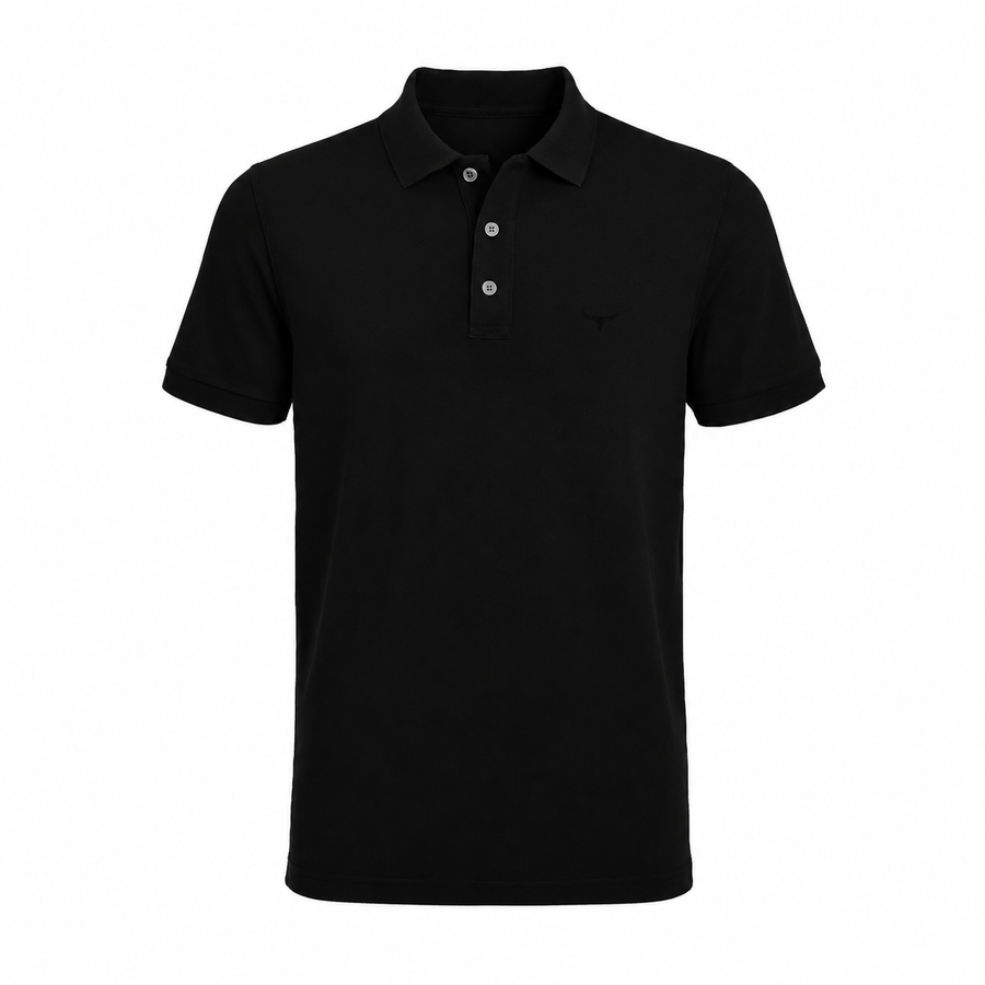 Camisa polo masculina Moiadeiros preta