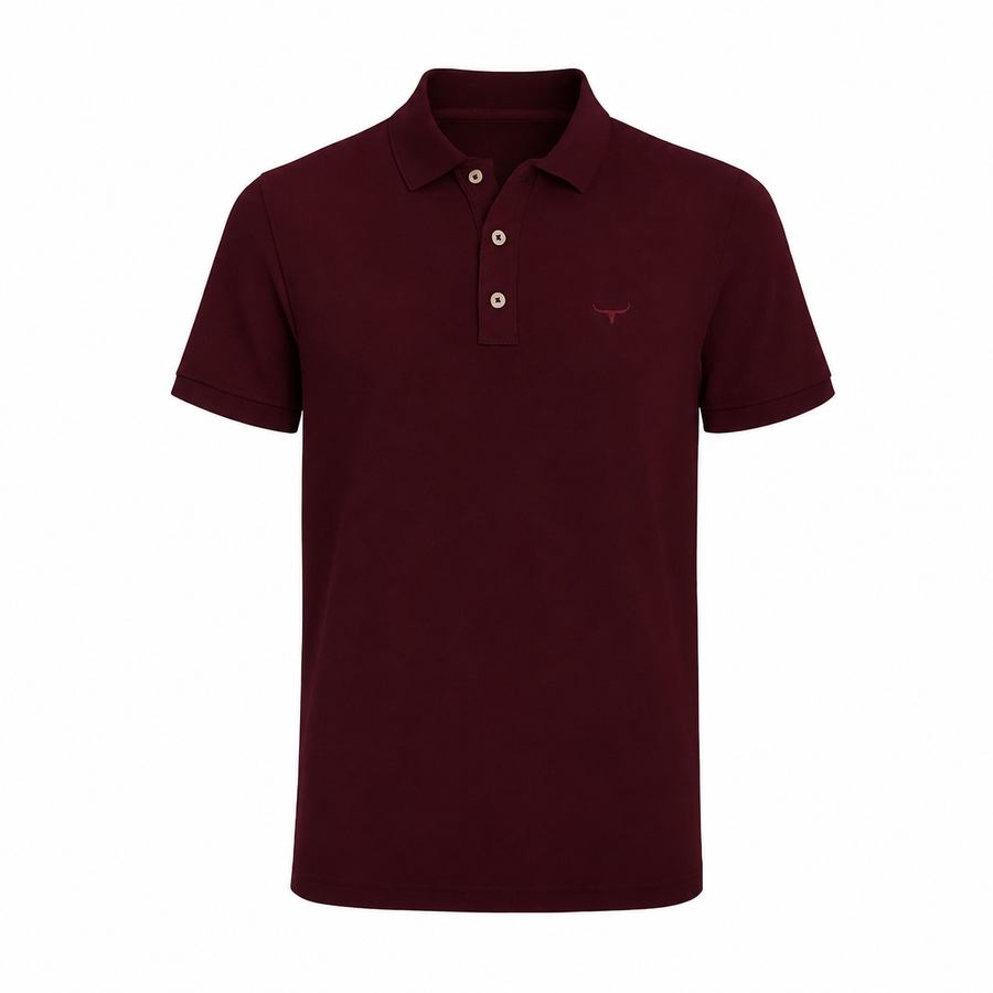 Camisa polo masculina Moiadeiros vinho