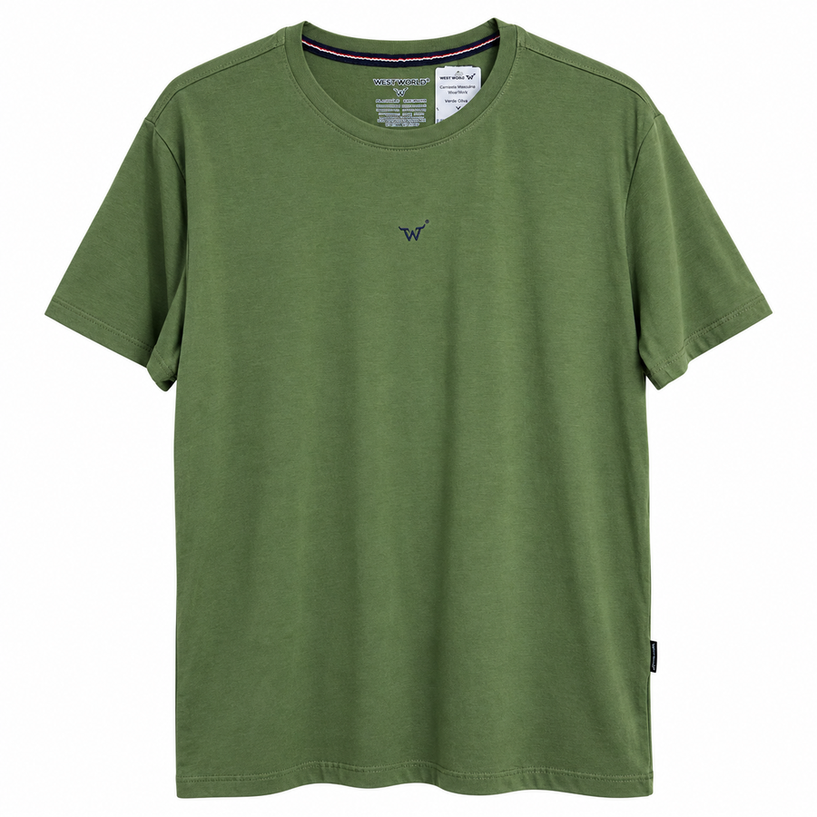Camiseta West World Logo Frente e Costas — Verde Oliva — principal