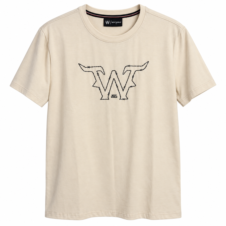 Camiseta West World W Arame — Creme — principal
