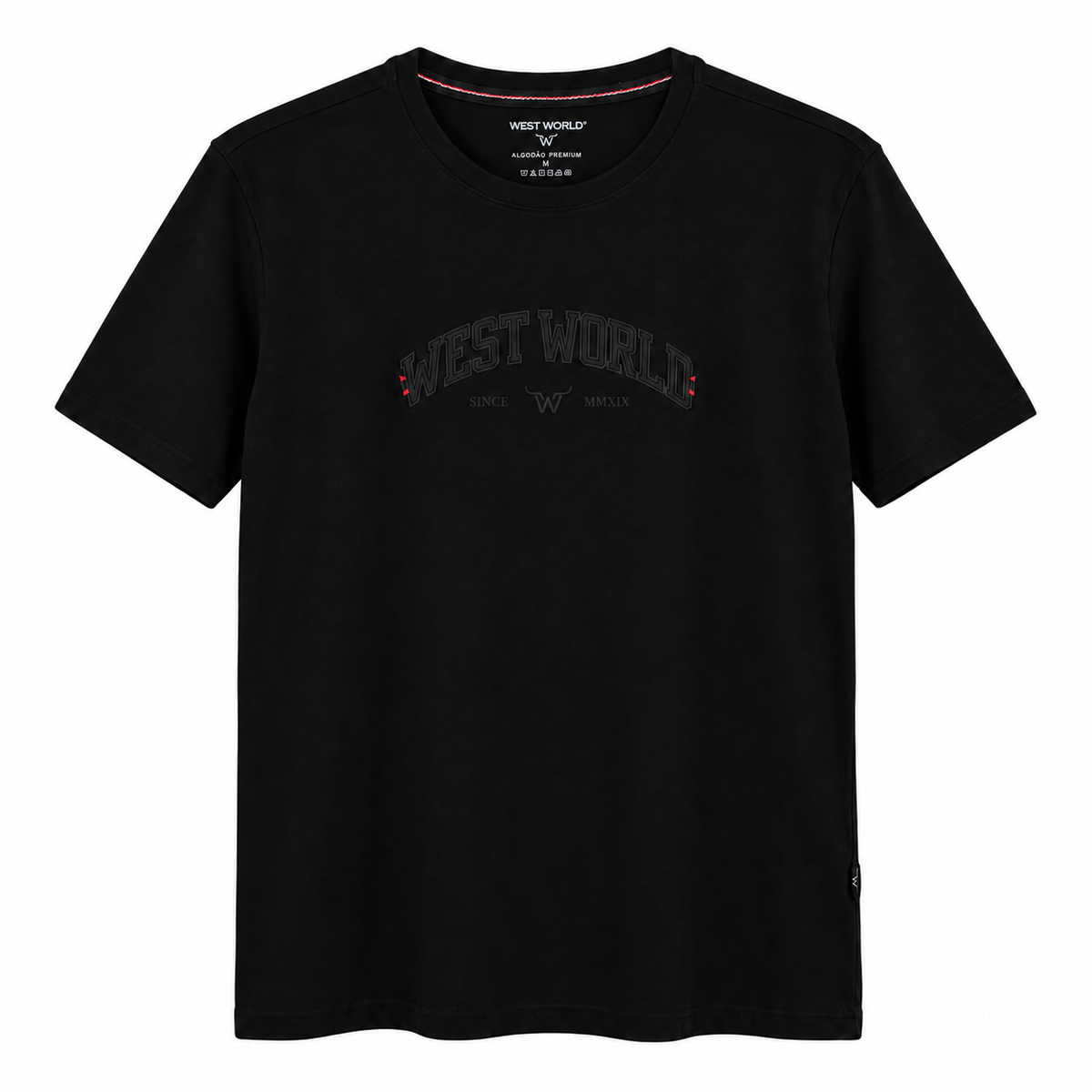 Camiseta West World College Tonal — Preta — principal