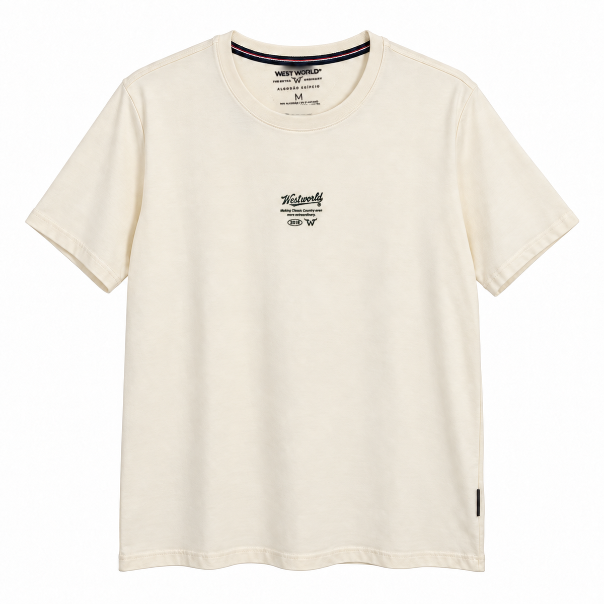 Camiseta West World Script 2019 — Creme — principal