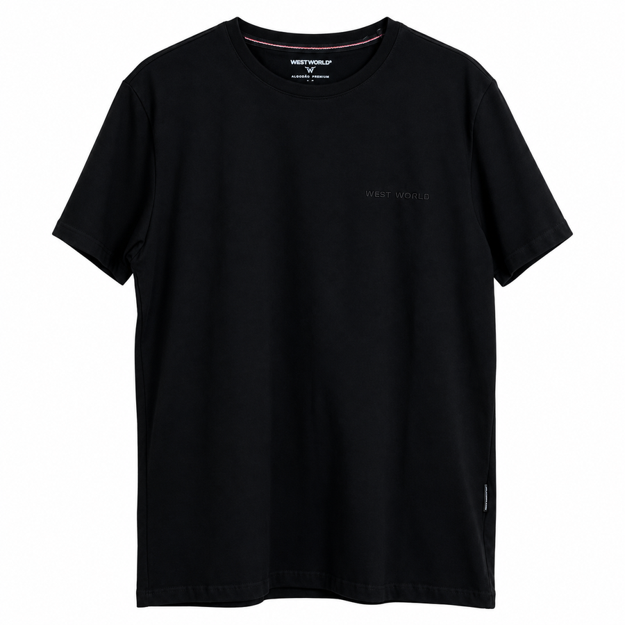 Camiseta West World Logo Discreto — Preta