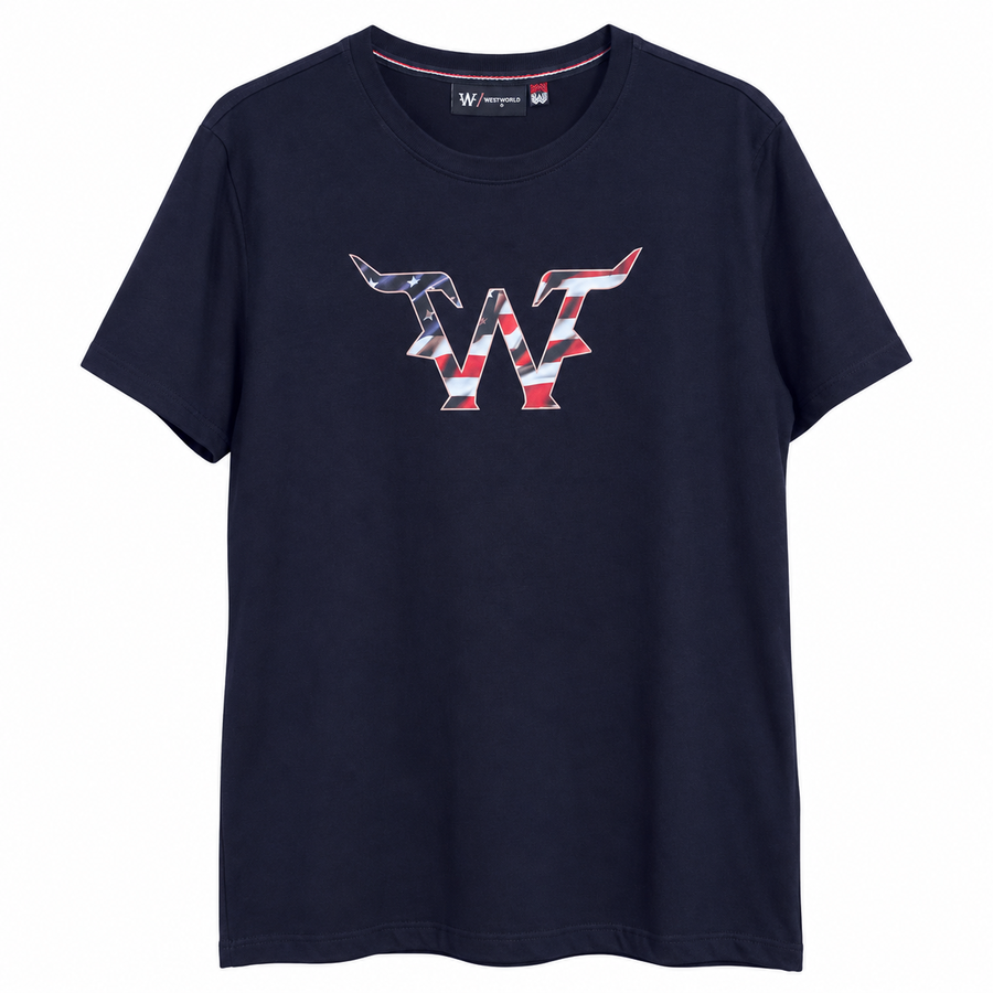 Camiseta West World W Bandeira — Marinho