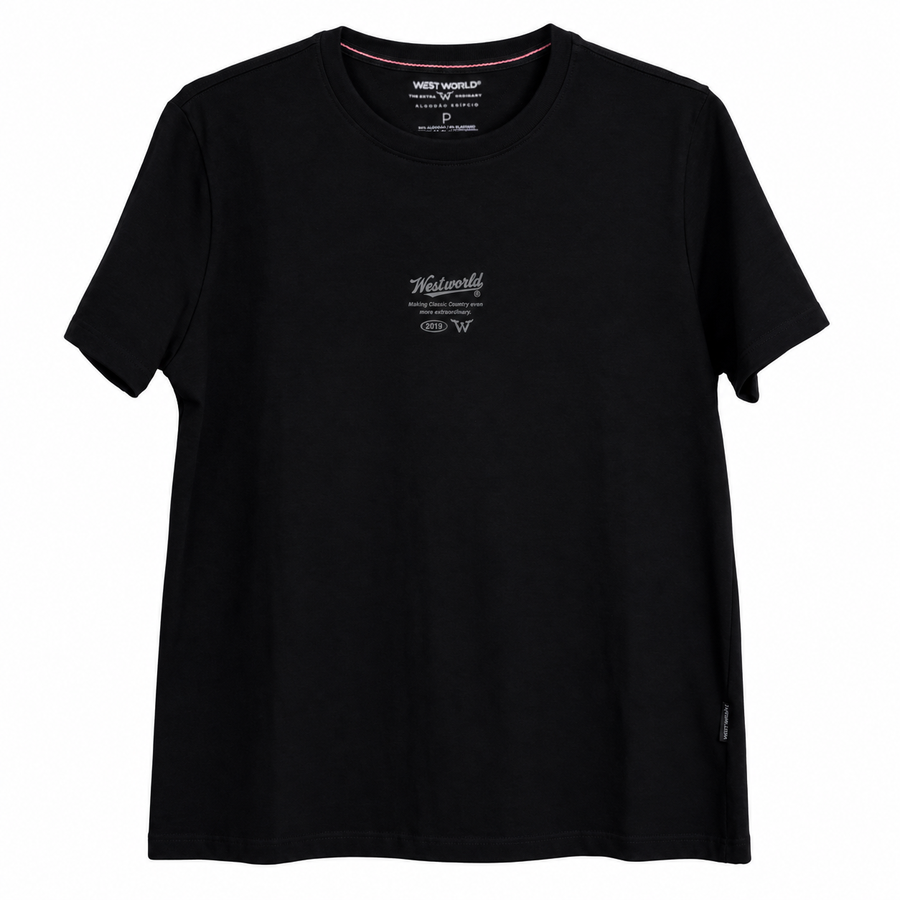 Camiseta West World Script 2019 — Preta