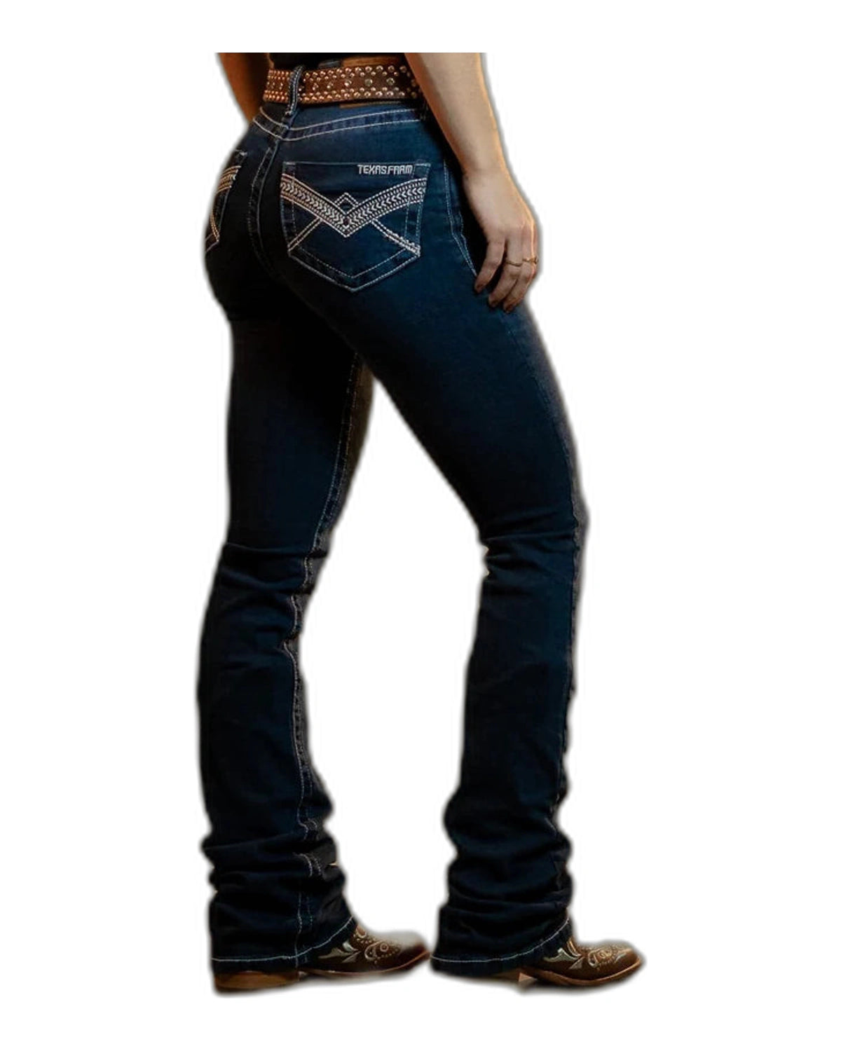 Calca Jeans Feminina Texas Farm Blue Ranch - detalhe comprovado - RDM-P088