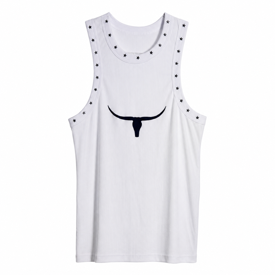 Regata Moiadeiros Dallas Silkada branca em fundo branco