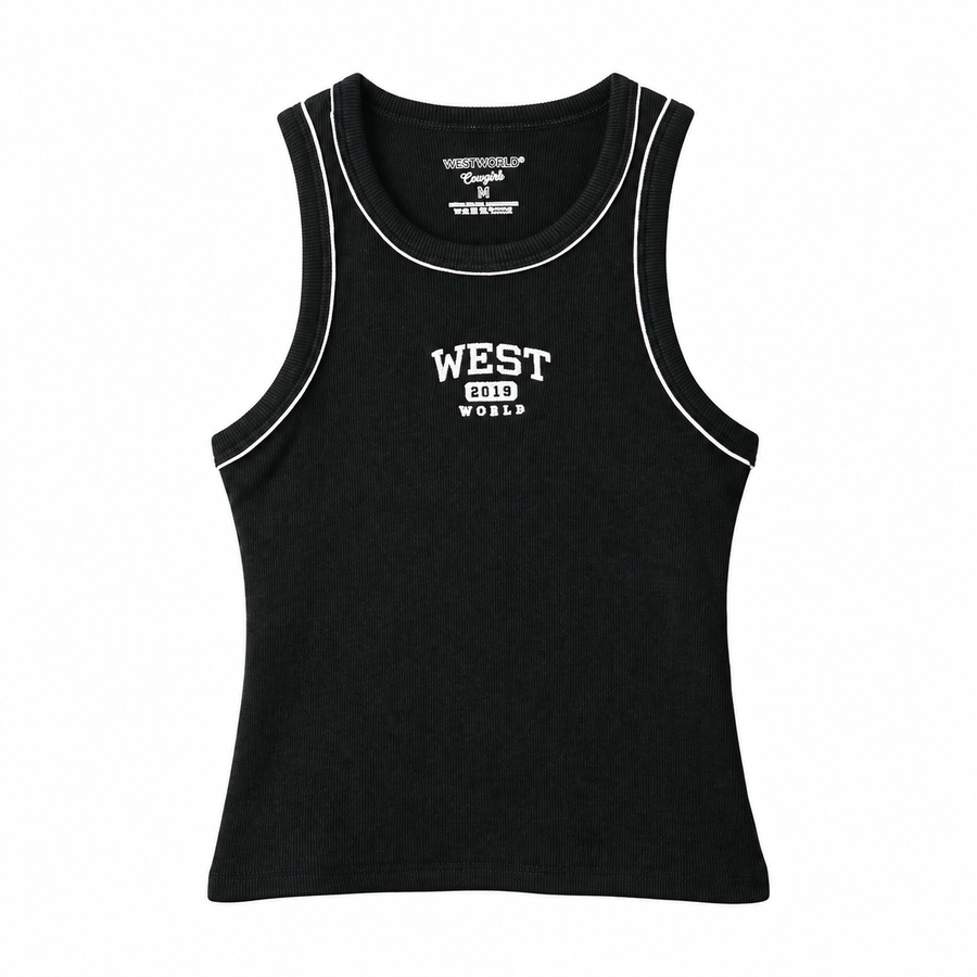 Regata West World Canelada — Preta WEST 2019 WORLD — vista frontal em fundo branco