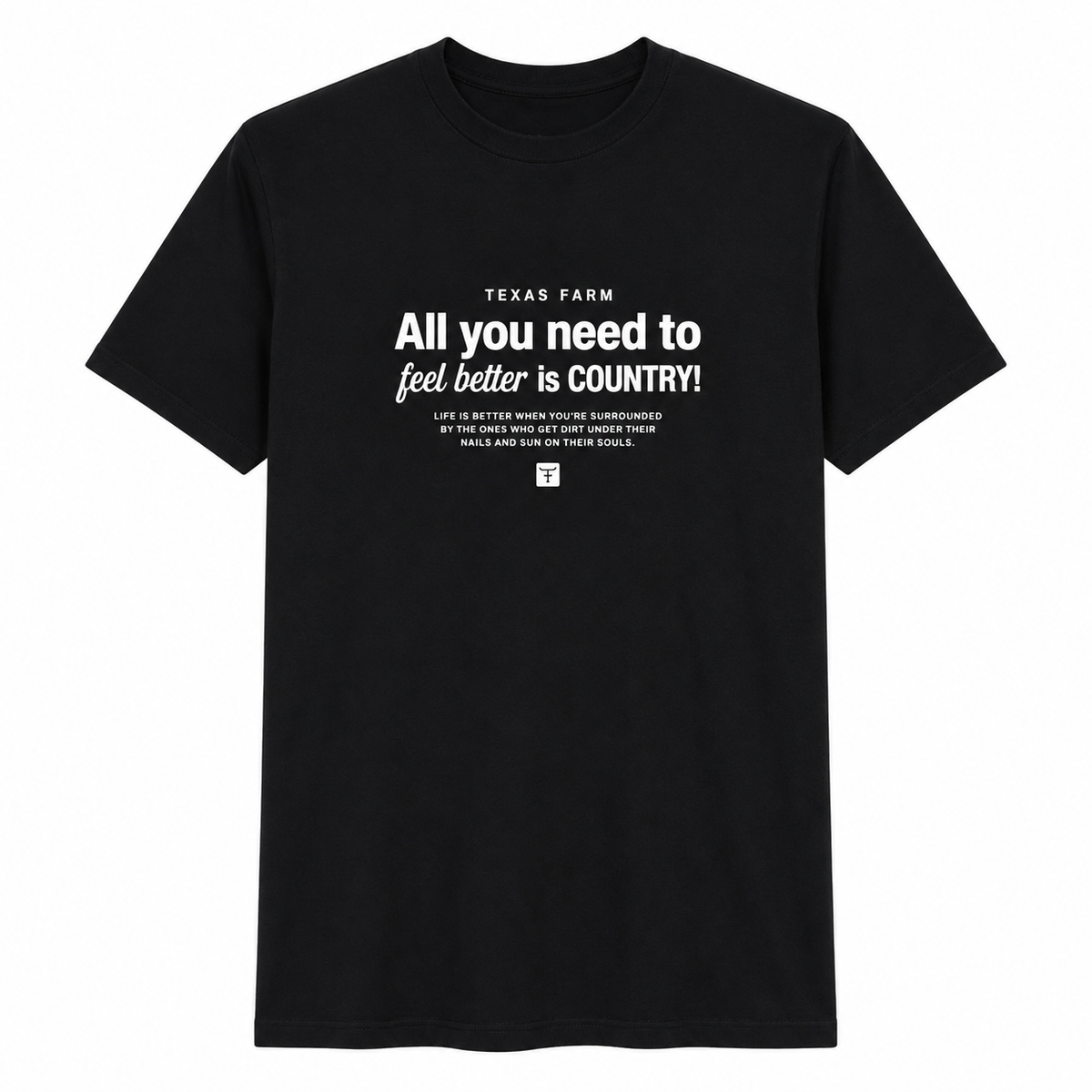 Camiseta Texas Farm Preta All You Need Is Country — foto tratada