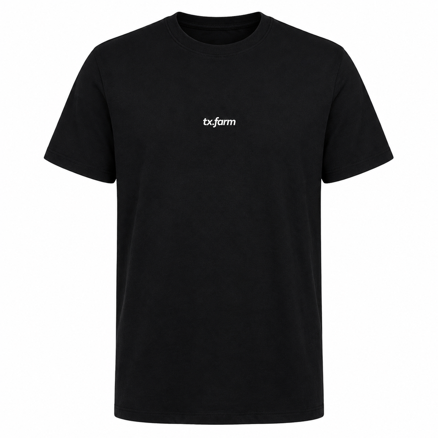 Camiseta Texas Farm Preta Logo Branco — foto tratada