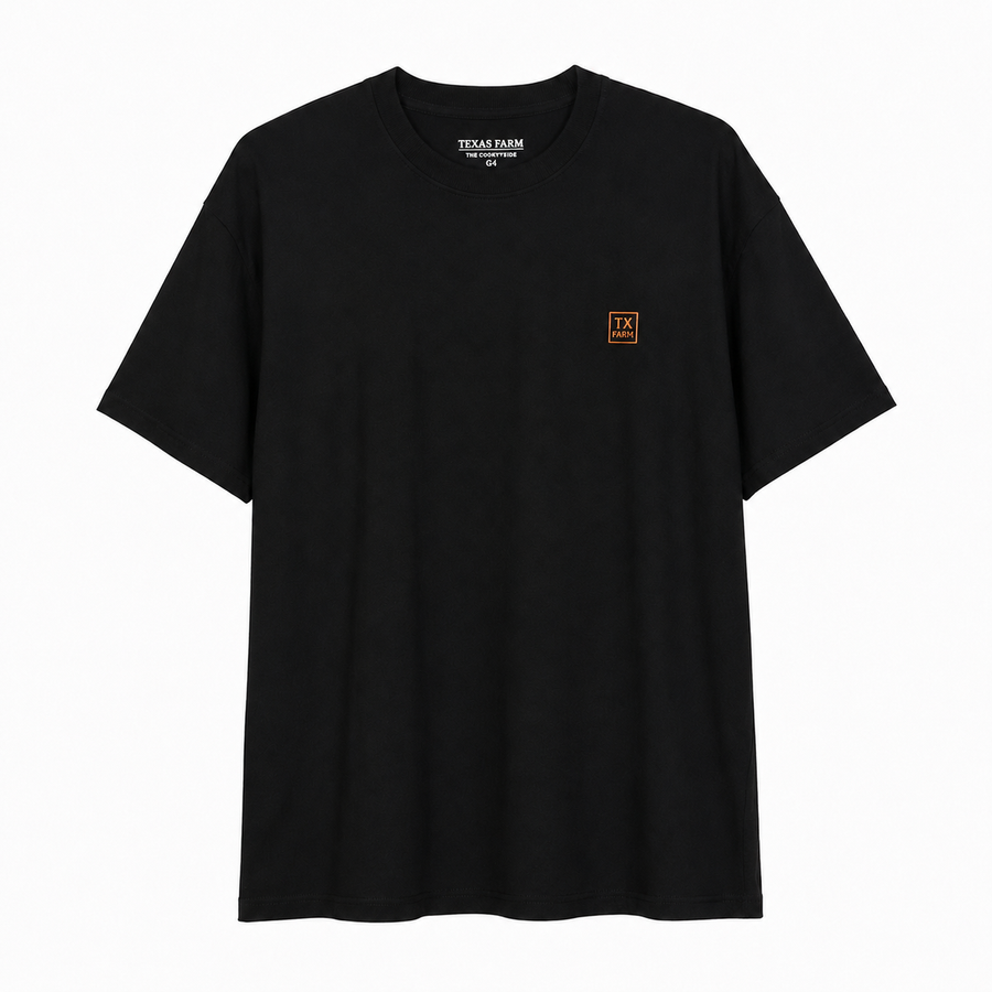 Camiseta Texas Farm Preta Patch Laranja G4 — foto tratada