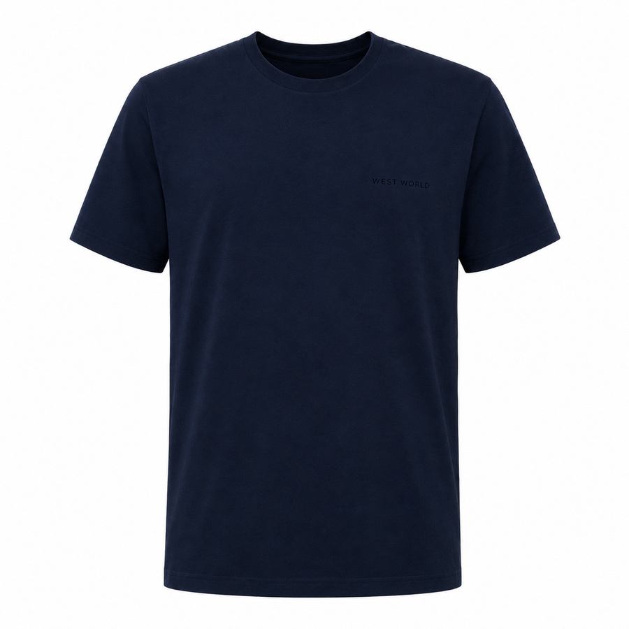 Camiseta West World Azul-marinho Classic Country — foto tratada